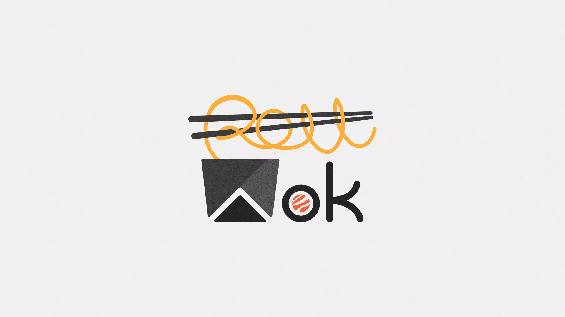 Разработка логотипа суши-бара «Roll Wok Club» в Малоархангельске